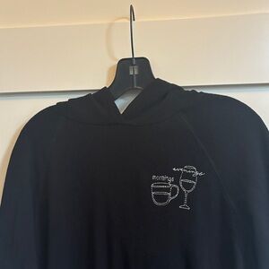 Project Social T Black Hoodie with Morning Embroidery